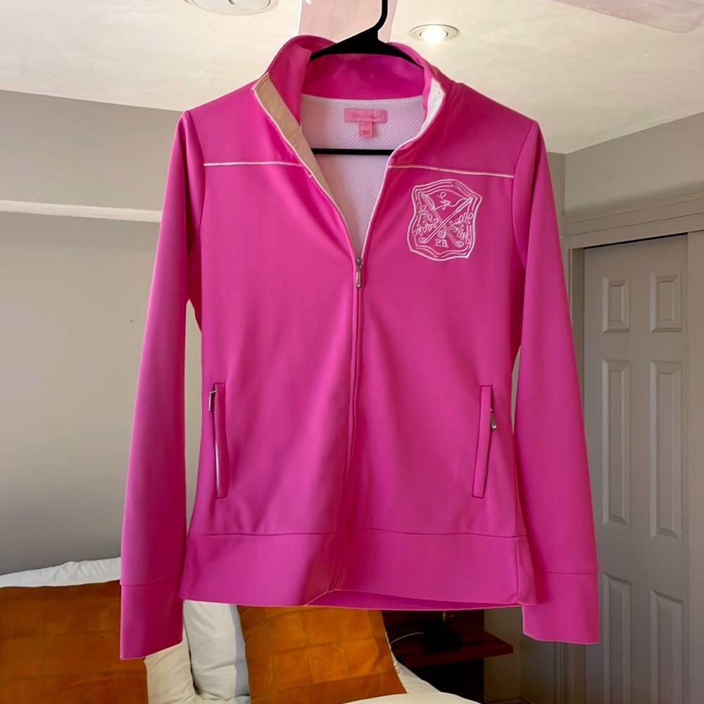 Lilly Pulitzer pink golf / tennis jacket.  Size s / m